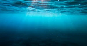 考えごとで眠れない夜をイメージした静かな海中